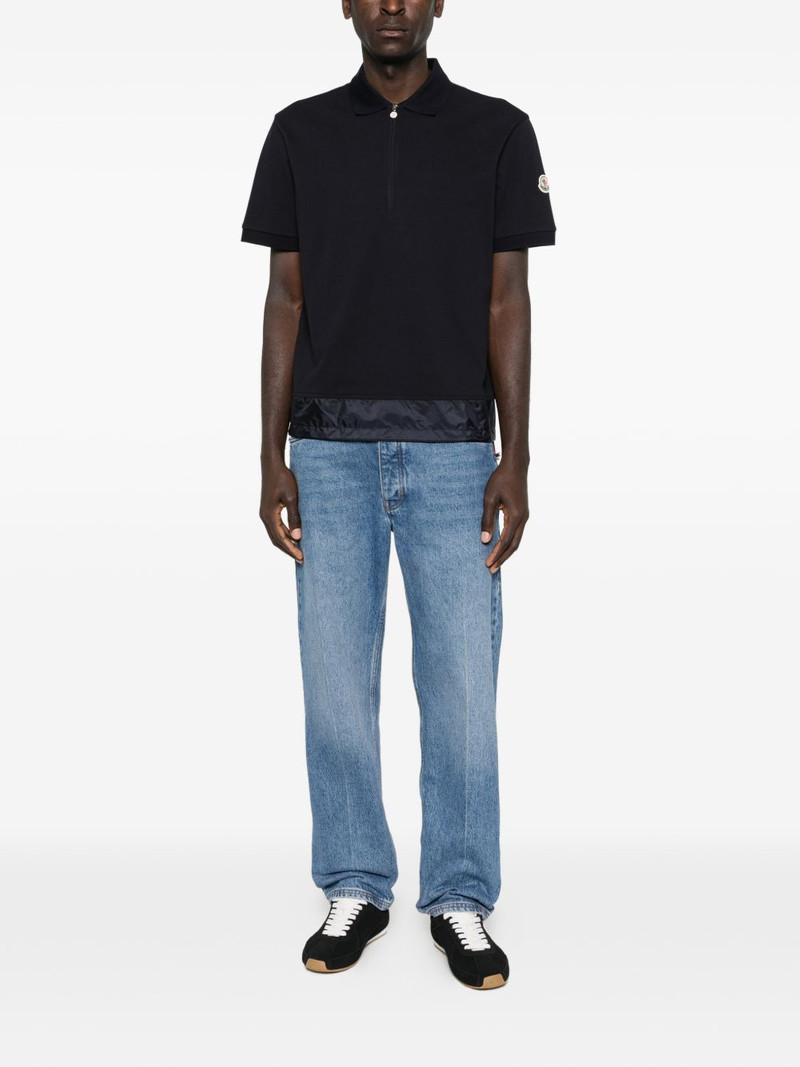 Moncler zip piqué polo shirt outlook