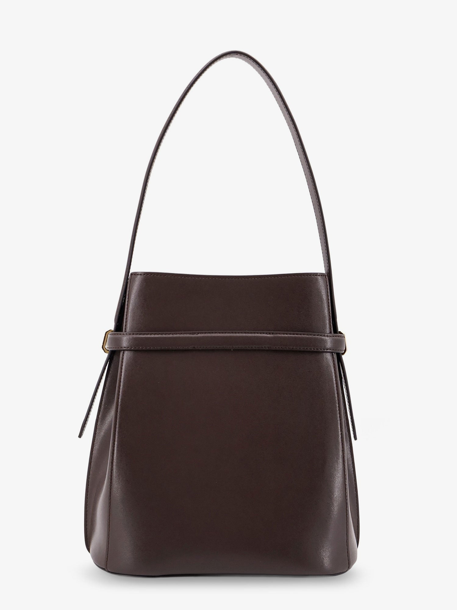 Toteme Women Leather Bucket Bag With Frontal Strap - 3