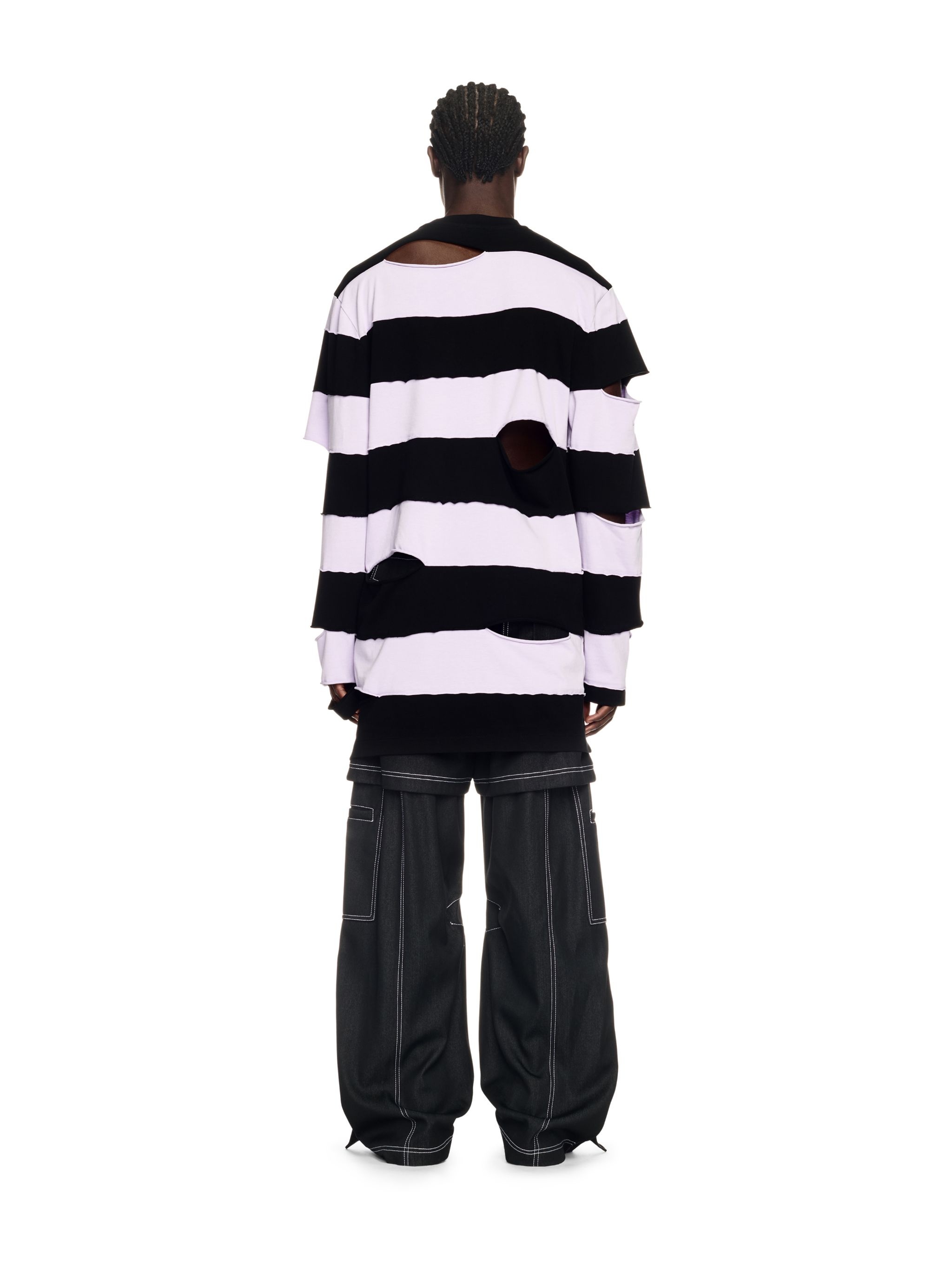 Lilac/black Punk Stripes L/s Tee - 4