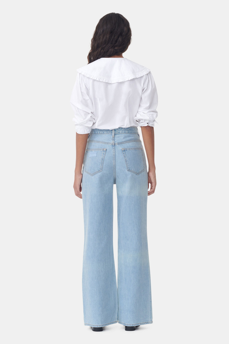 WHITE FRILL COLLAR POPLIN SHIRT 5