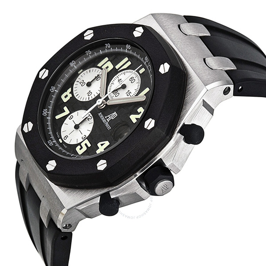 Pre-owned Audemars Piguet Royal Oak Offshore Chronograph Black Waffle pattern Dial Men's Watch 25940 - 2