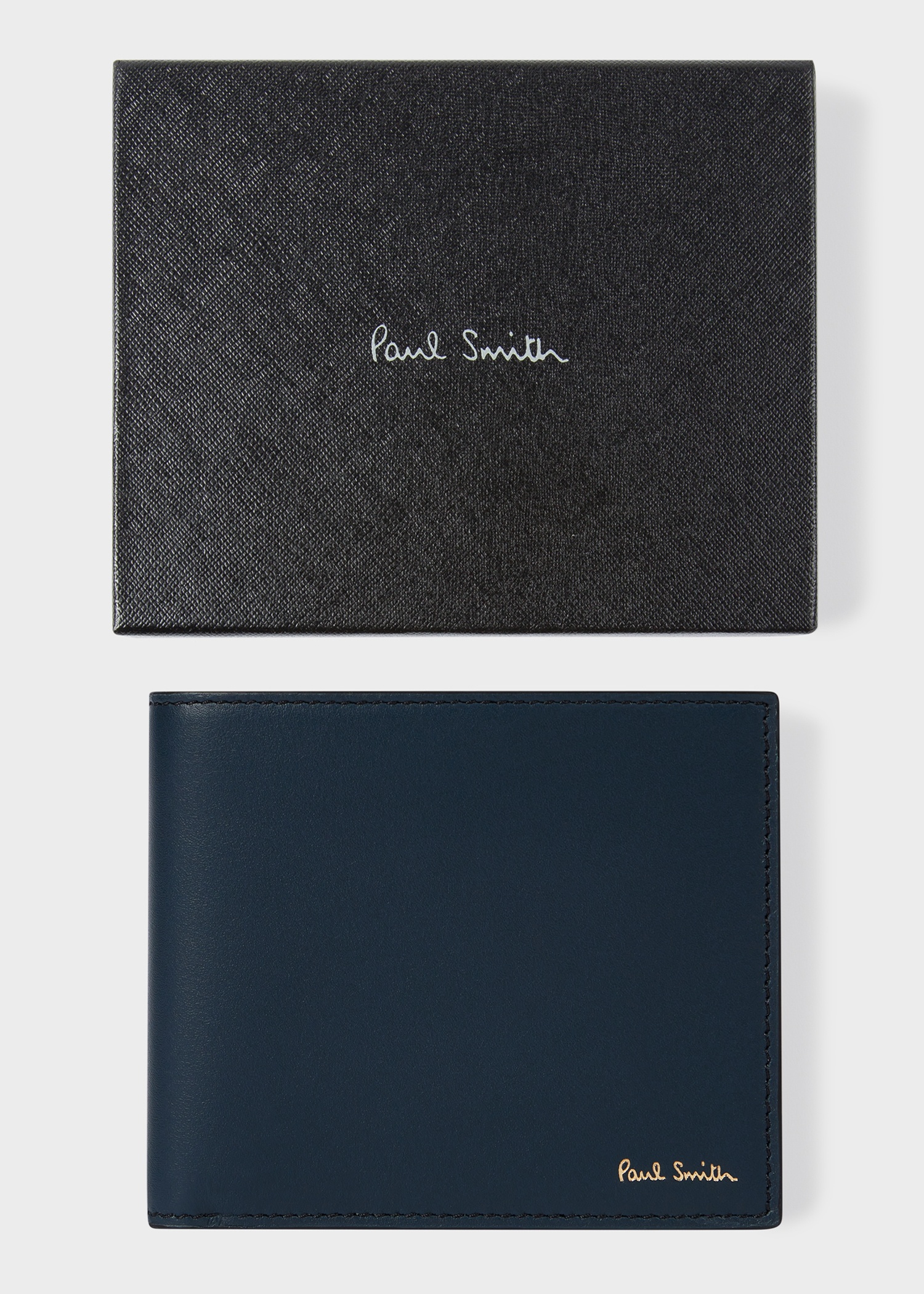 Dark Blue 'Signature Stripe' Interior Billfold Wallet - 5