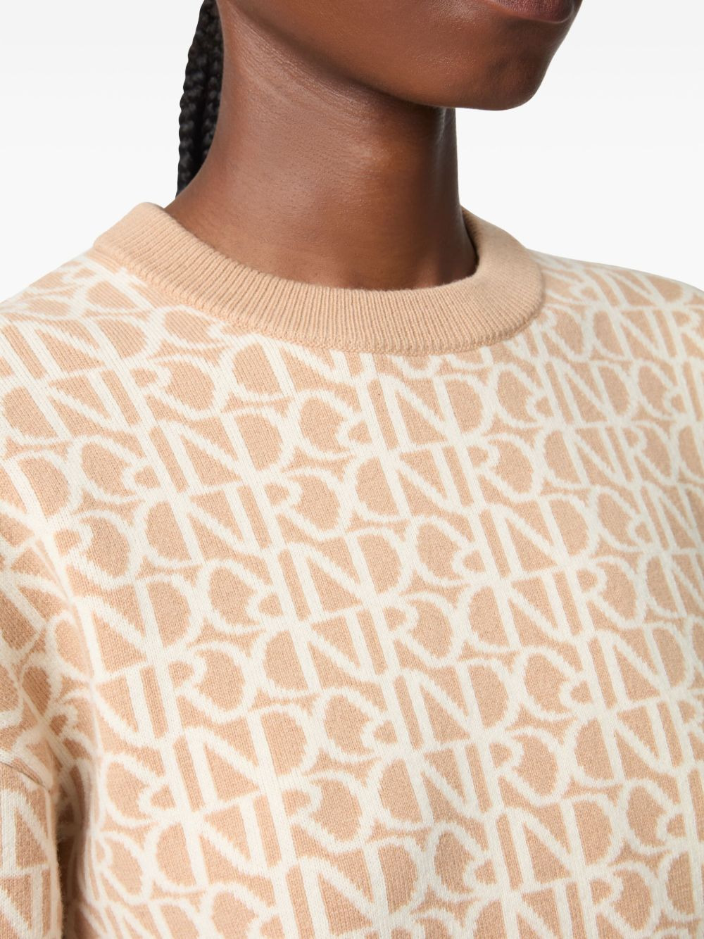 monogram wool sweater - 5