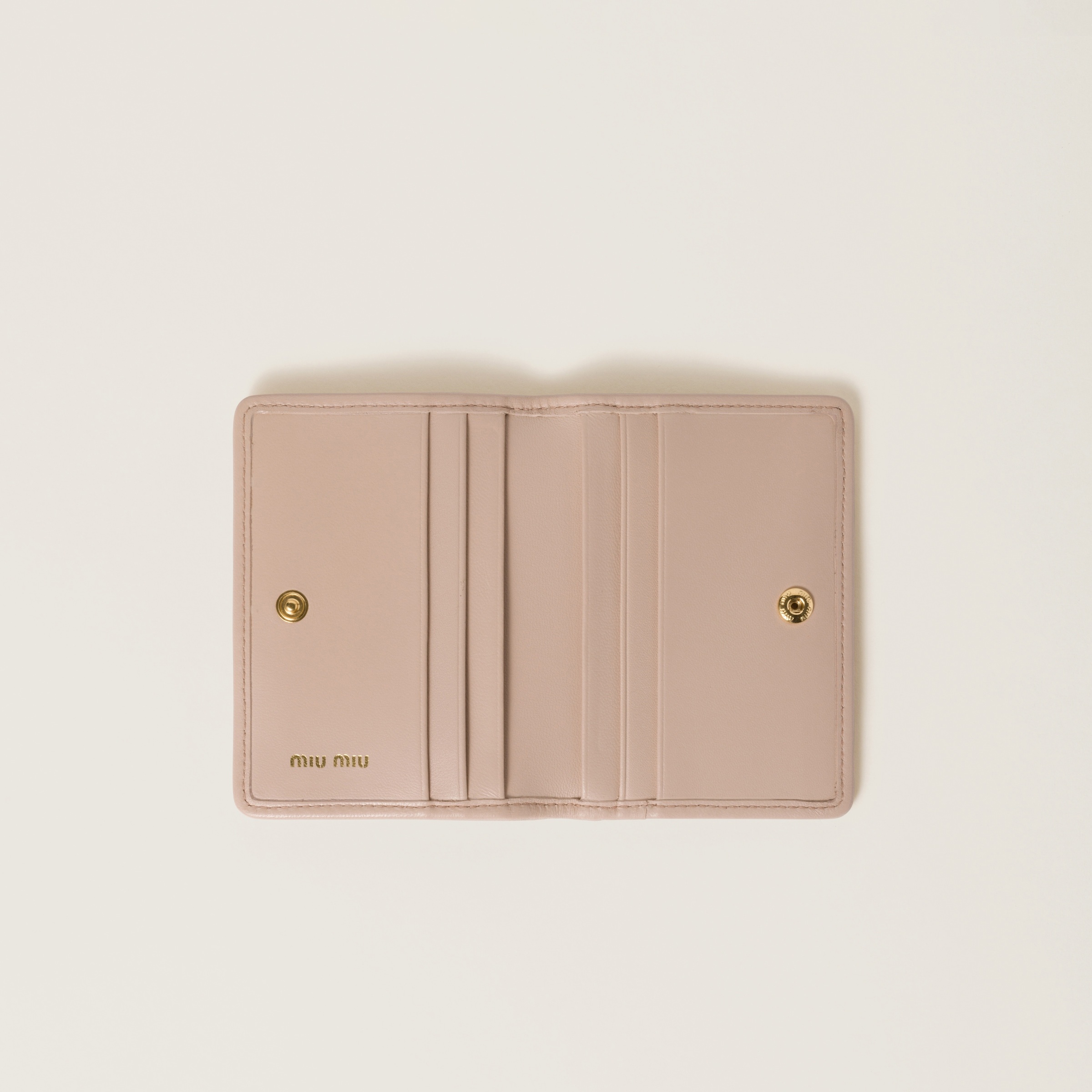 Matelassé nappa leather card holder - 2