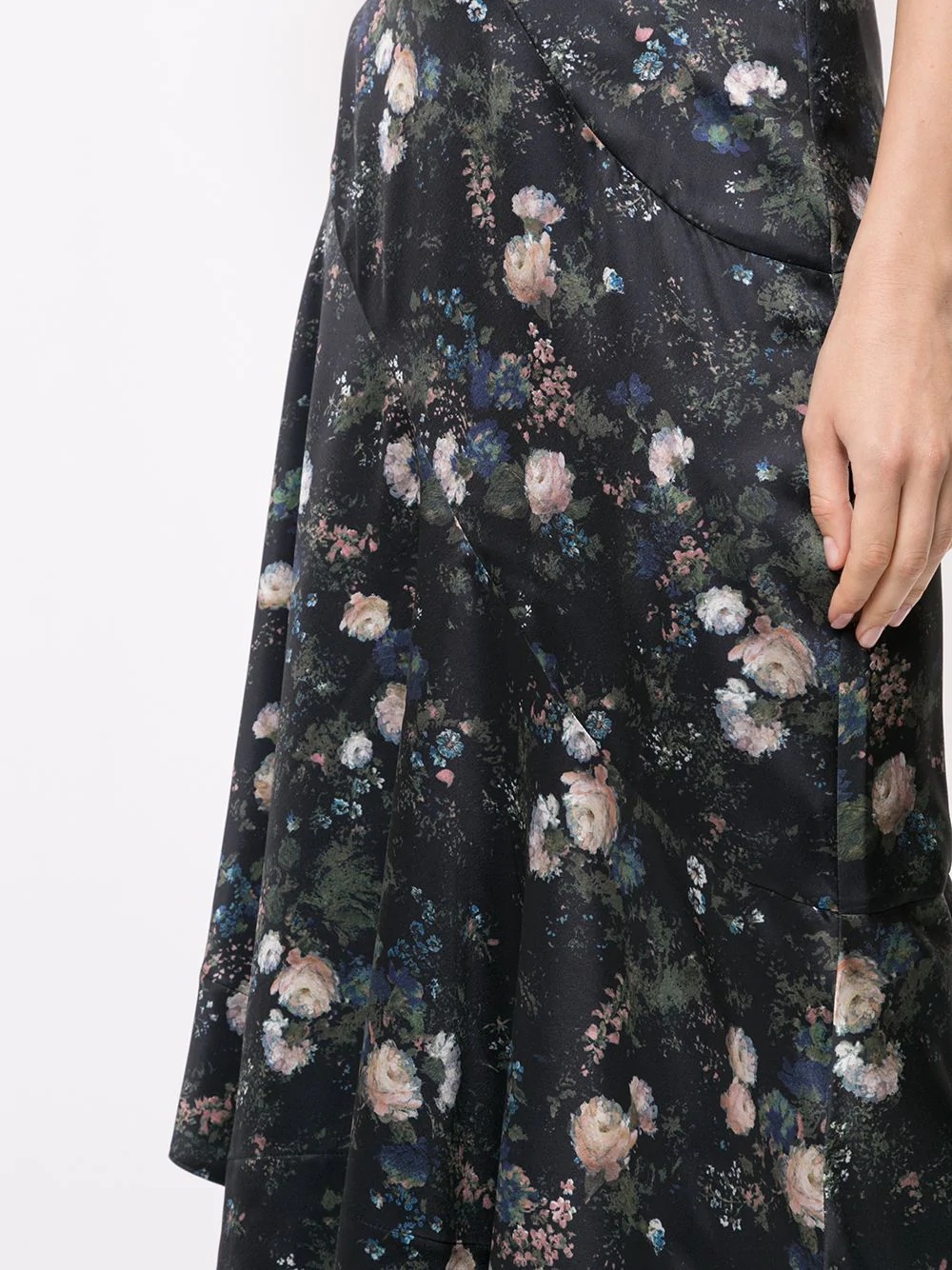 floral-print asymmetric skirt - 5