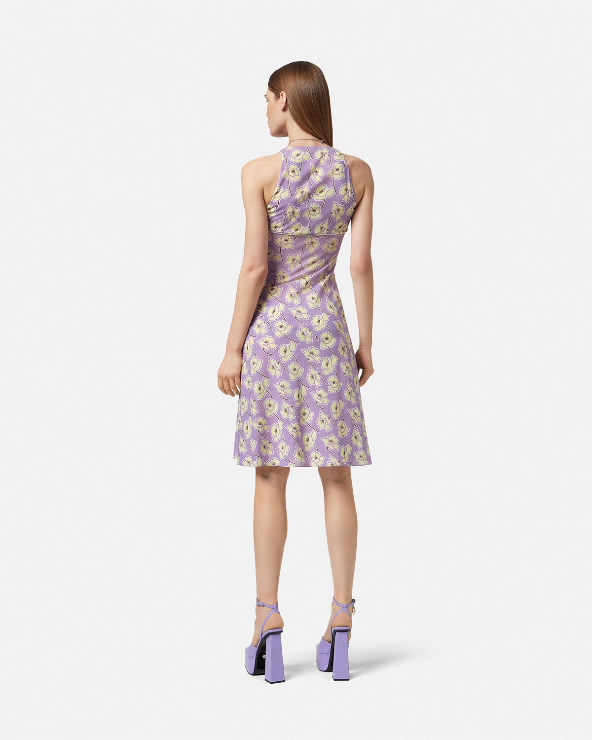 Poppies Silk Georgette Midi Dress - 5