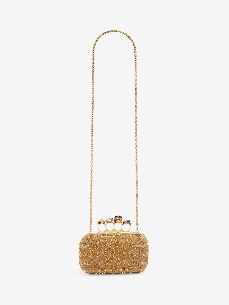 Women's Knuckle Clutch in Gold 5