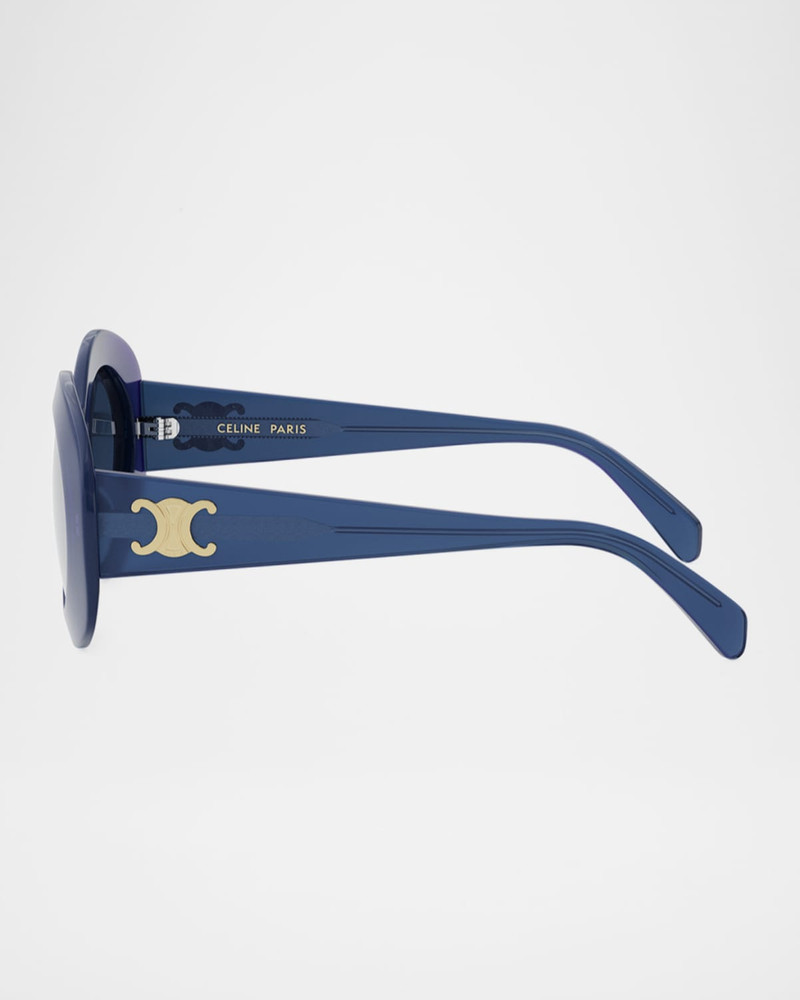 Triomphe Round Acetate Sunglasses 4