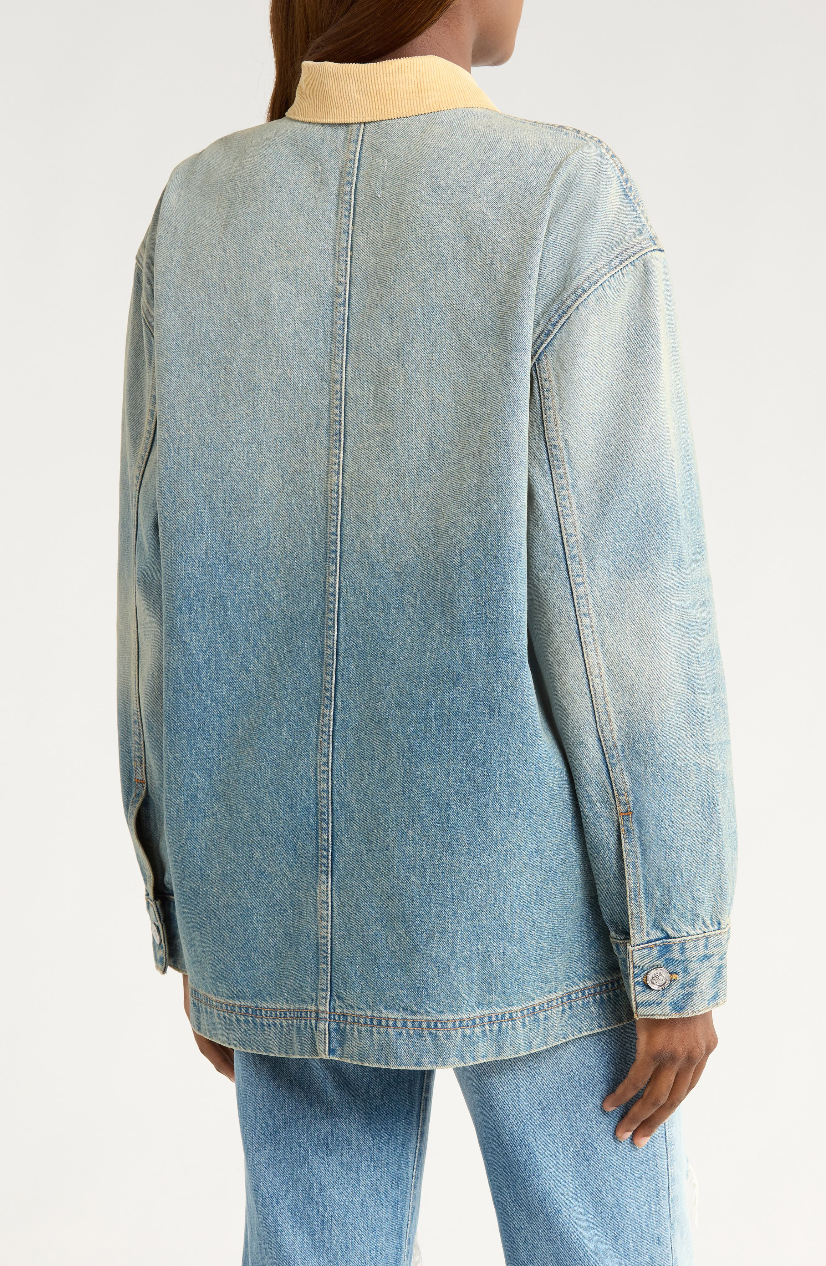 SLVRLAKE Hayden Relaxed Denim Workwear Jacket in Shes The One at Nordstrom - 2