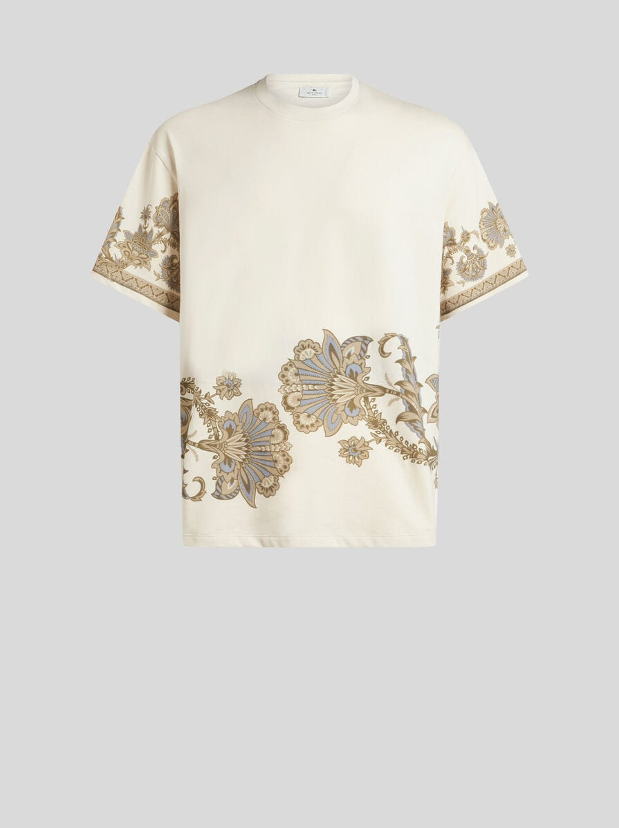 COTTON T-SHIRT WITH PLACED PRINT - 1