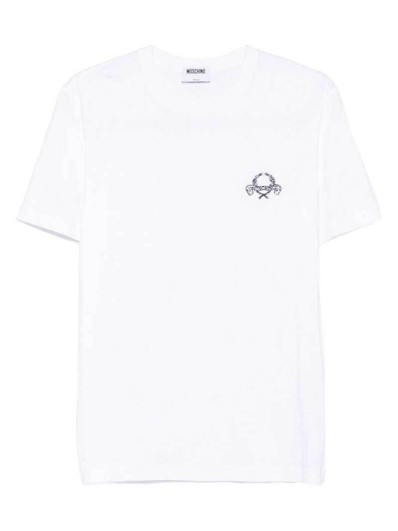 logo-embroidered T-shirt 1
