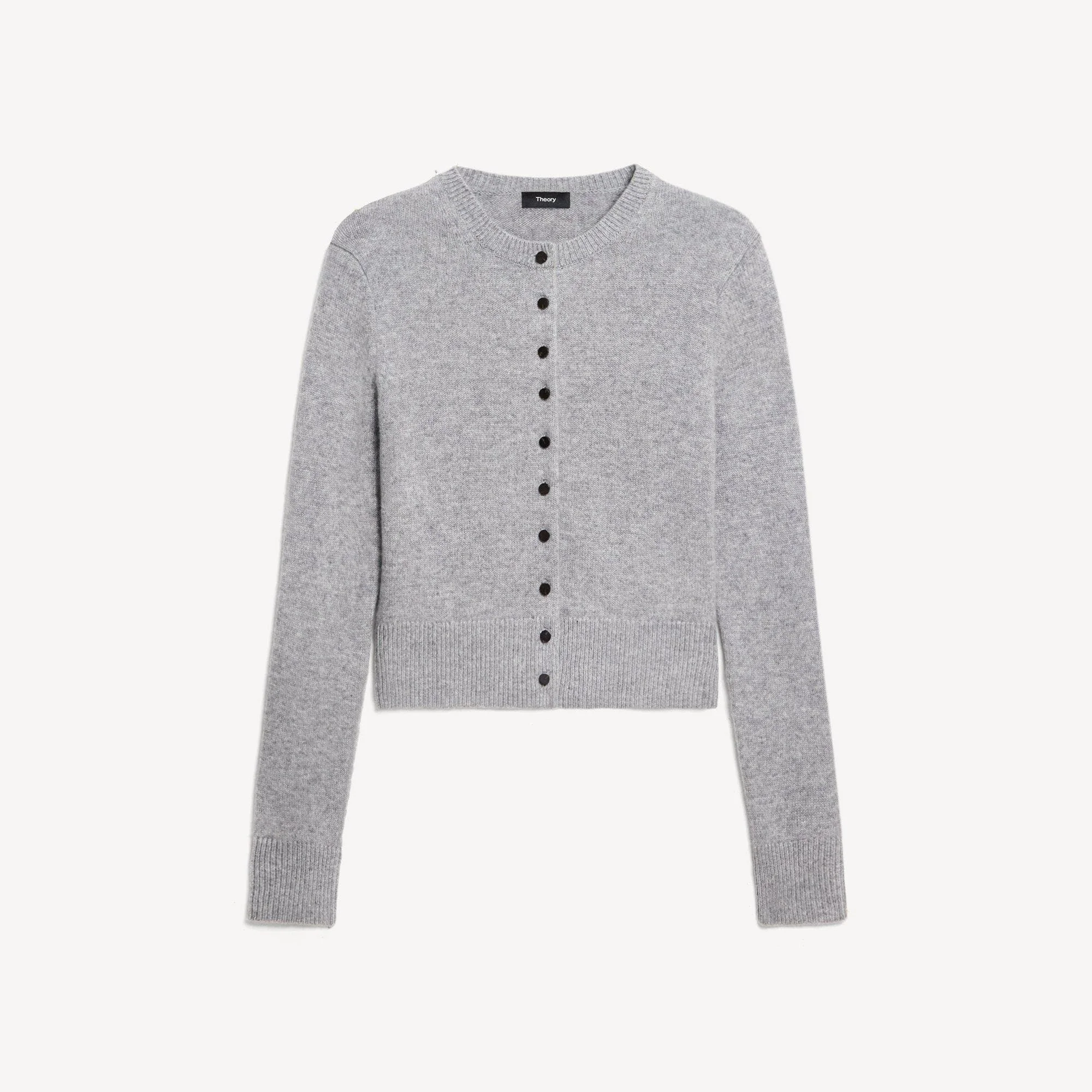 Crewneck Button-Up Cardigan in Cashmere - 1