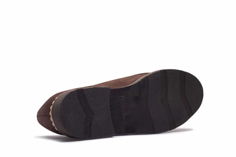 Mirabelle Taurillon Nubuck Chocolate - Rubber Sole 5