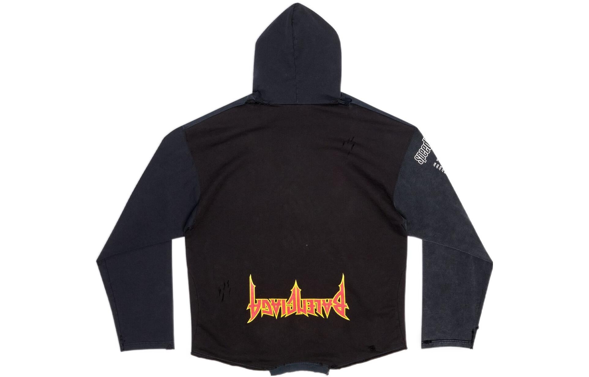 【BALENCIAGA】SPEED HUNTER UPSIDE DOWN HOODIE OVERSIZED Balenciaga Speed Hunters Upside Down Hoodie Oversized 'Black