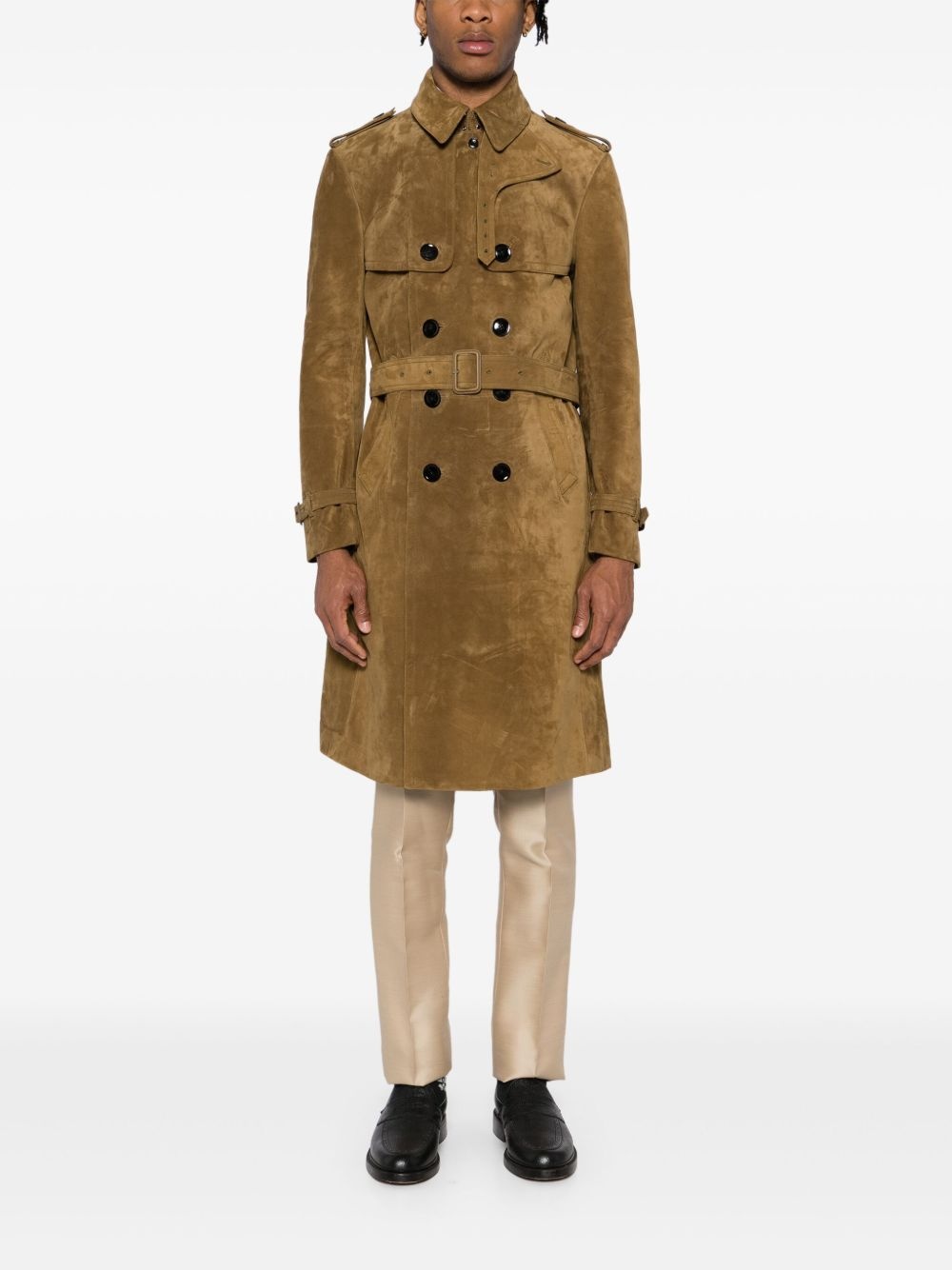 Buttery suede trench coat - 2