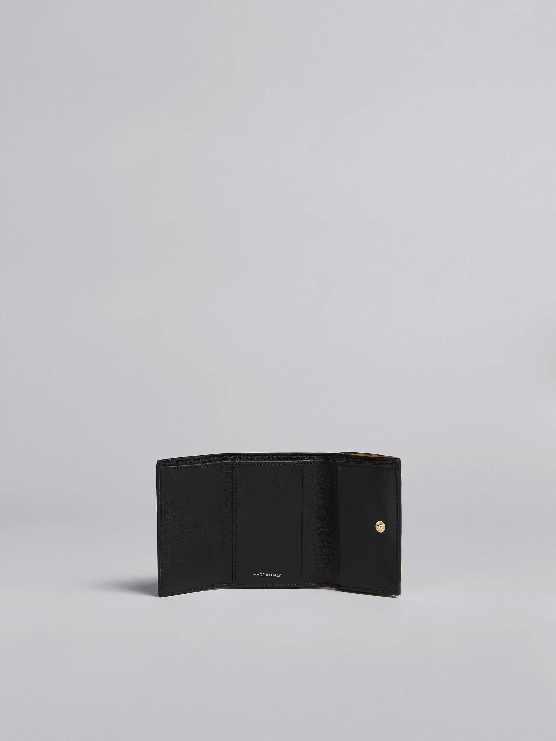 GREEN MULTICOLOUR SAFFIANO LEATHER TRI-FOLD WALLET - 2