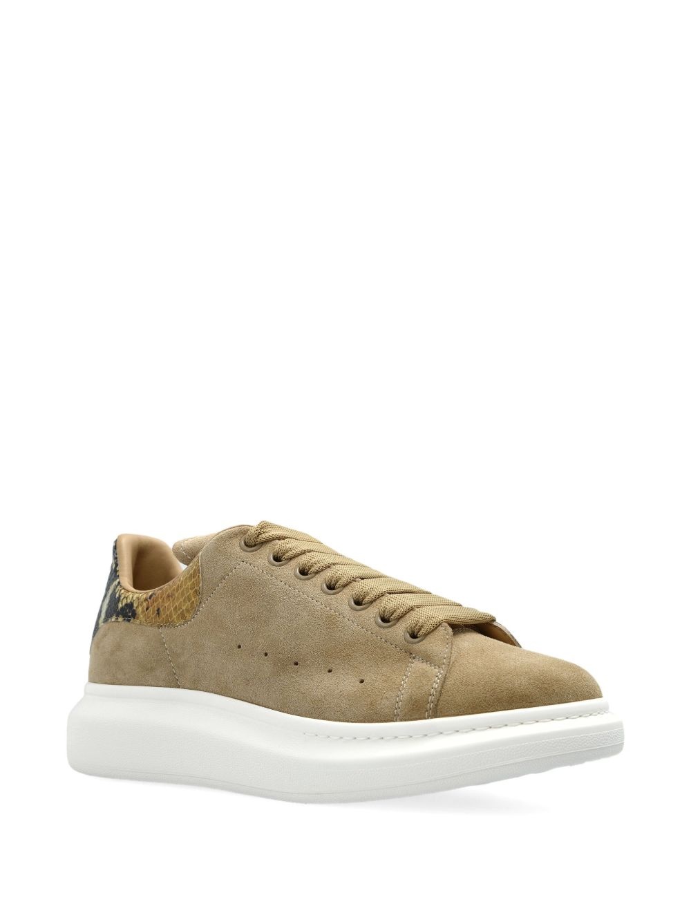 suede snake-detail trainers - 2