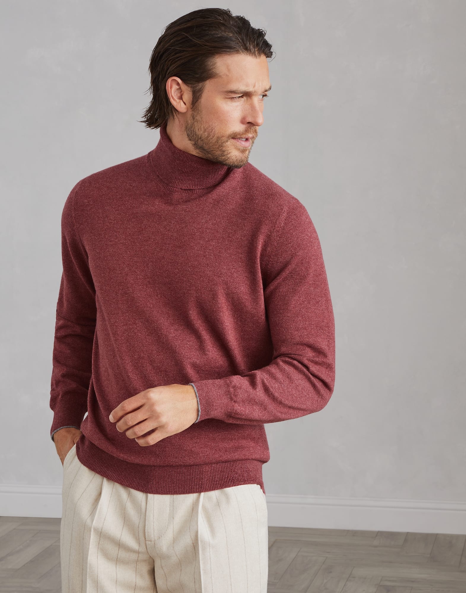 Cashmere turtleneck sweater - 1