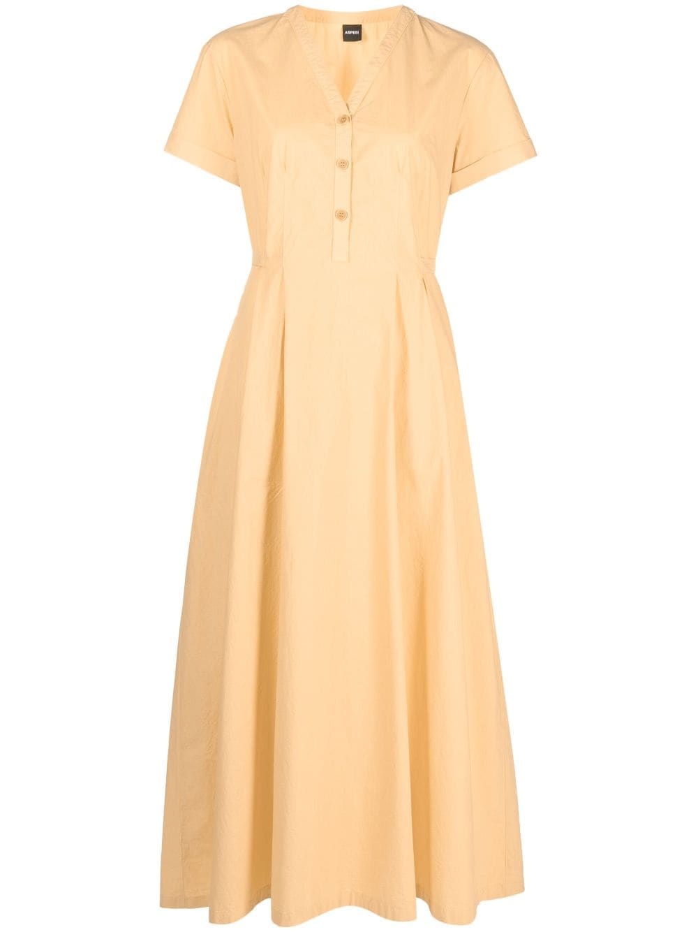 button-up flared cotton dress - 1