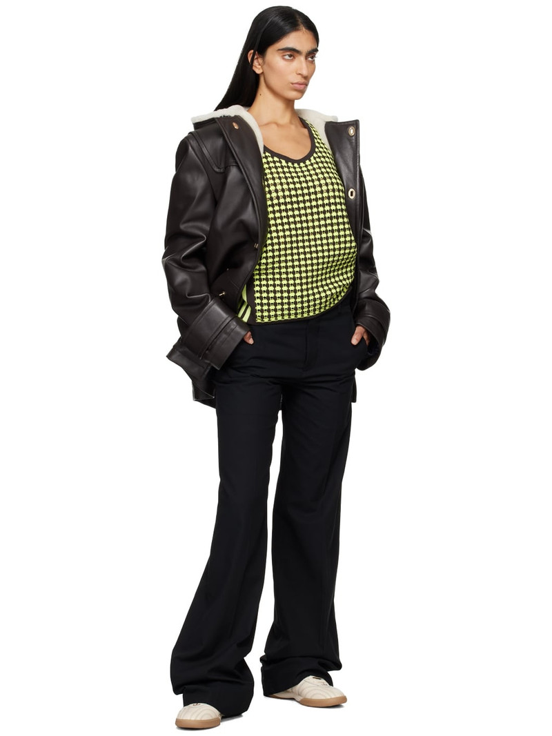 WALES BONNER Brown Thought Leather Jacket outlook