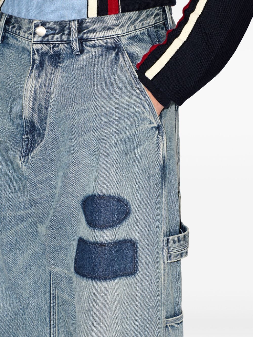 cotton straight-leg jeans - 6