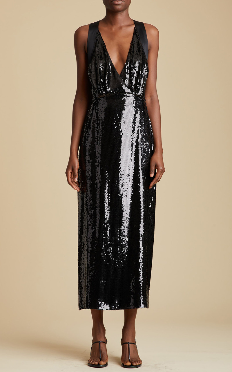 Milo Sequinned Midi Dress black 3