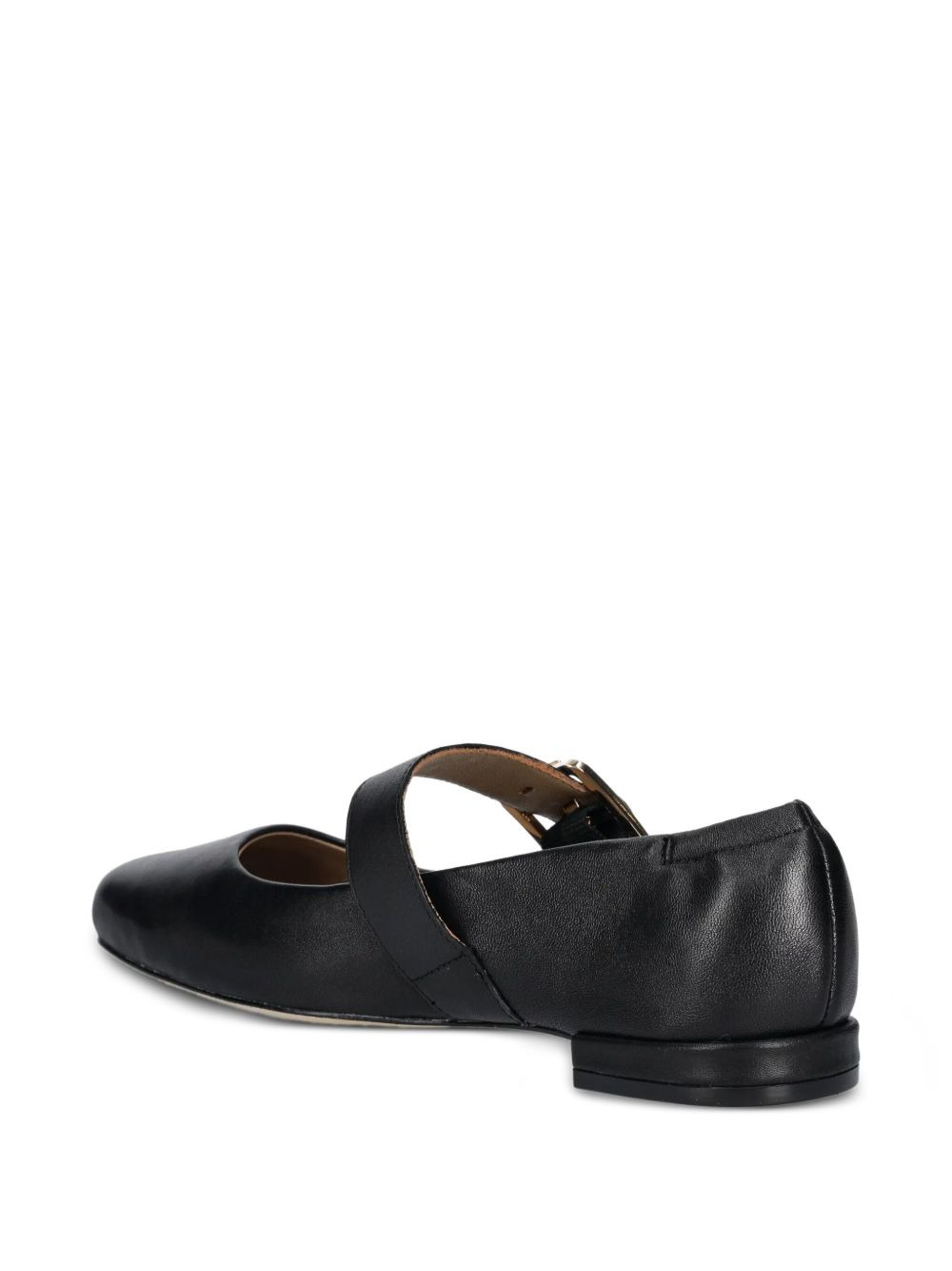 buckle-strap square-toe flats - 3