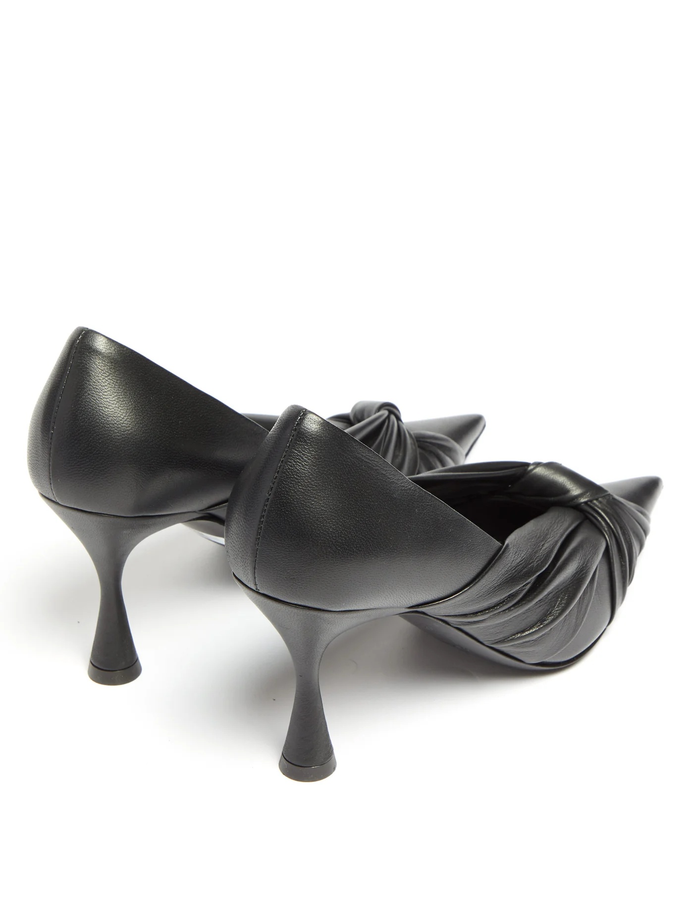 Drapy pointed wrapped-leather pumps - 3