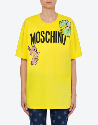 Moschino ANIMAL PATCH ORGANIC COTTON JERSEY T-SHIRT. outlook