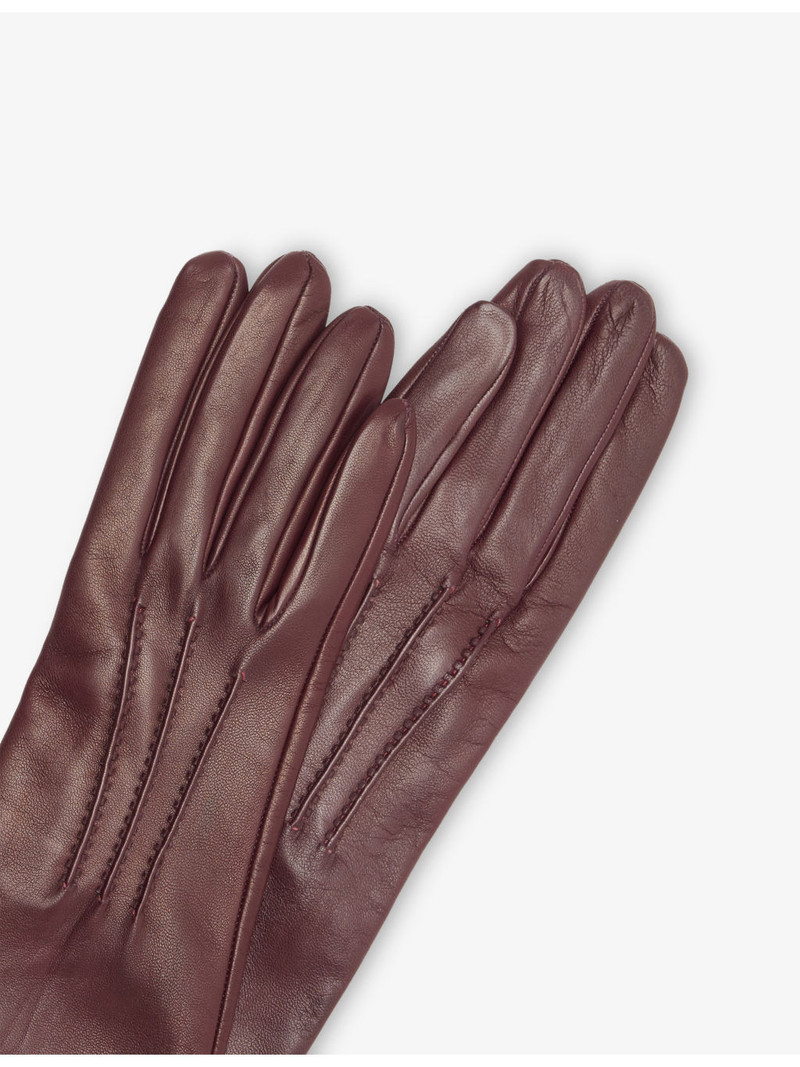 NOUR HAMMOUR Long Braided Leather Gloves outlook
