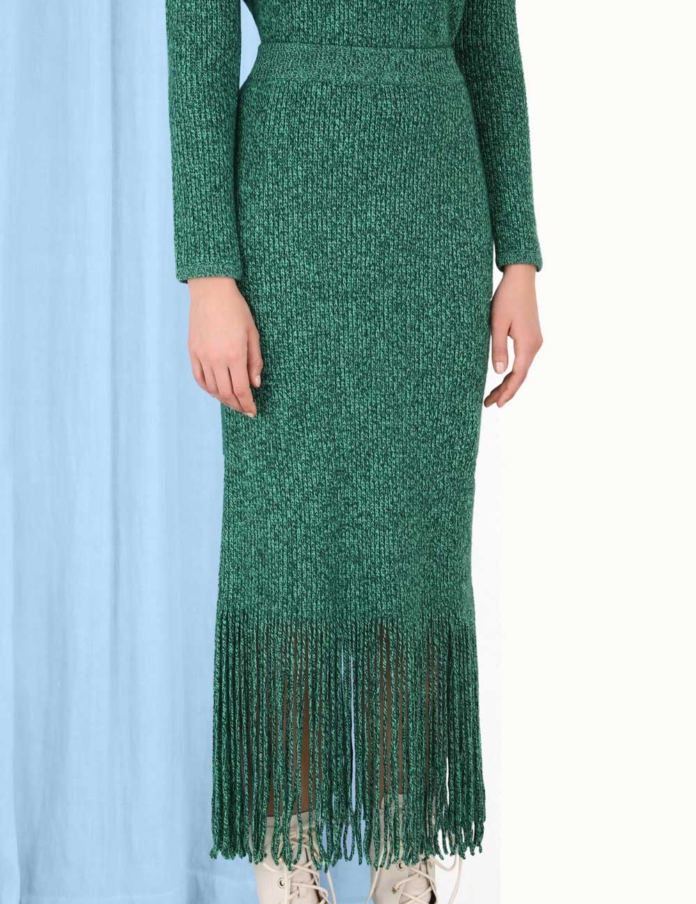 CELESTIAL TASSEL MIDI SKIRT - 5
