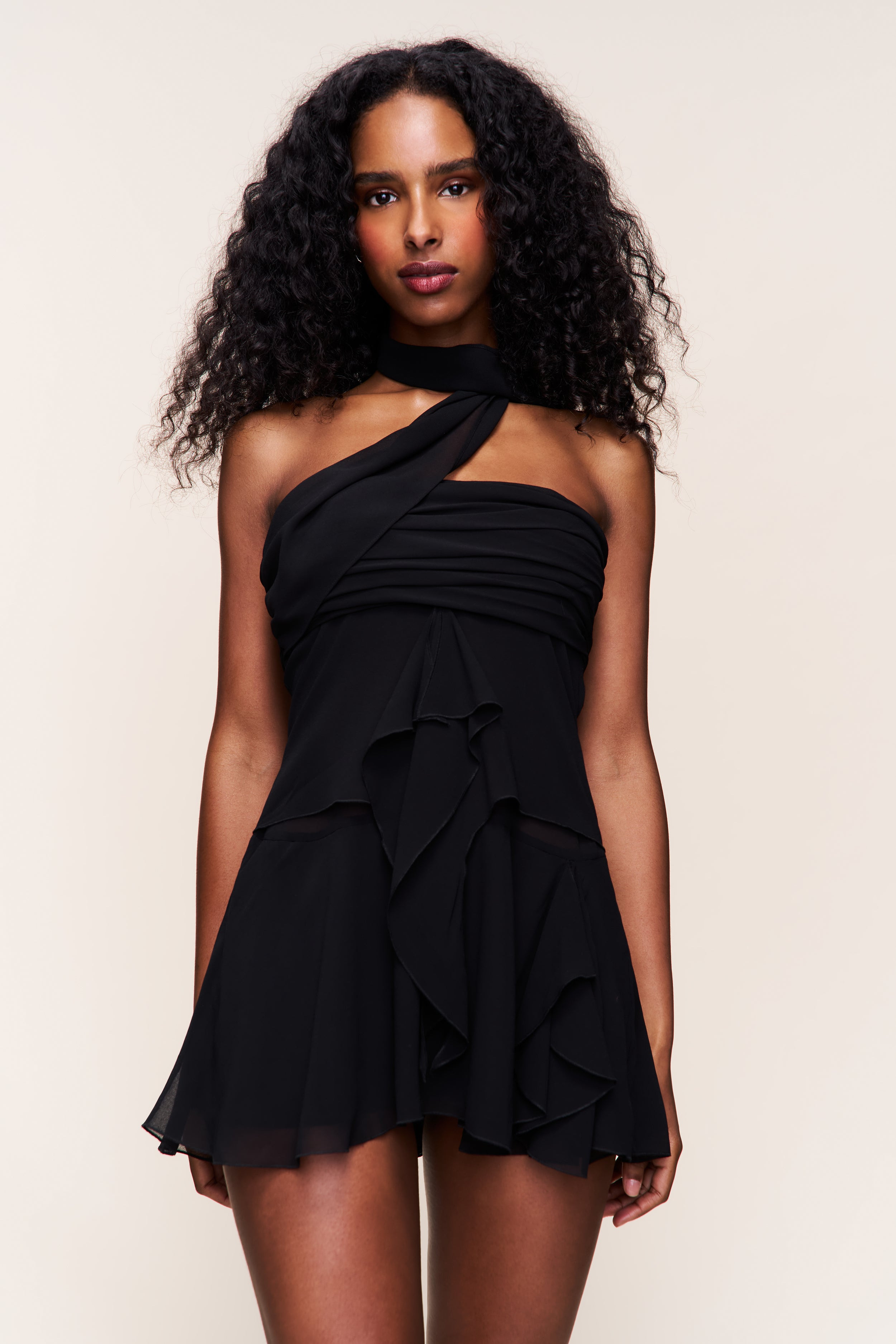 CHIFFON WRAP DRESS - 2