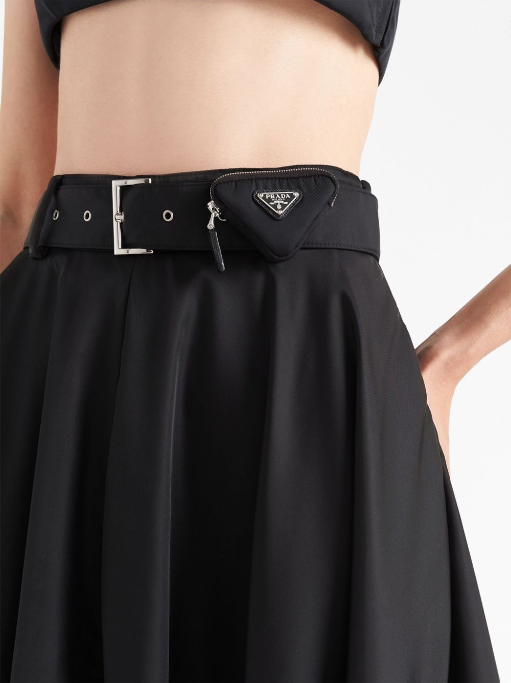 belted pleated midi skirt - 4