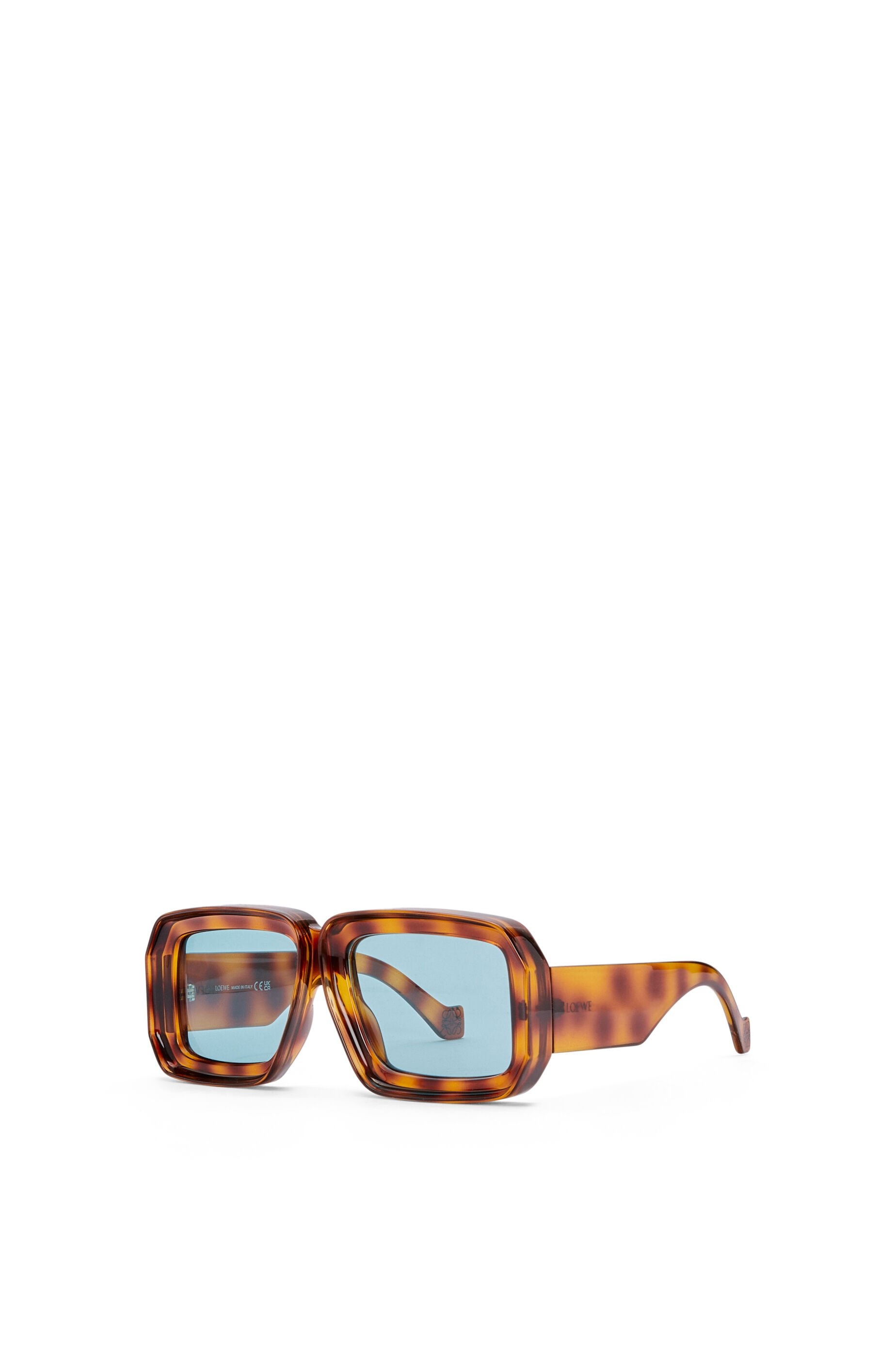 Paula's Ibiza dive in mask sunglasses in acetate Light Havana - LOEWE