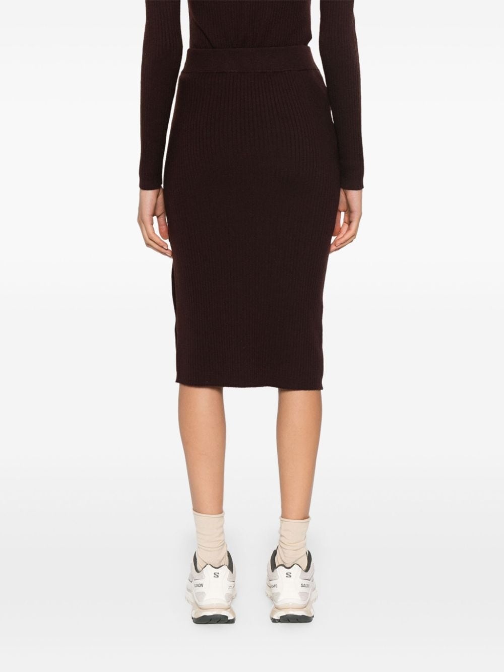 ribbed-knit mini skirt - 4