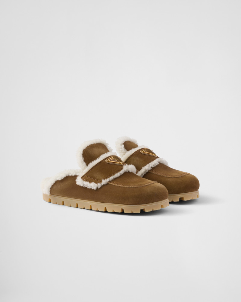 Suede and shearling slippers 1