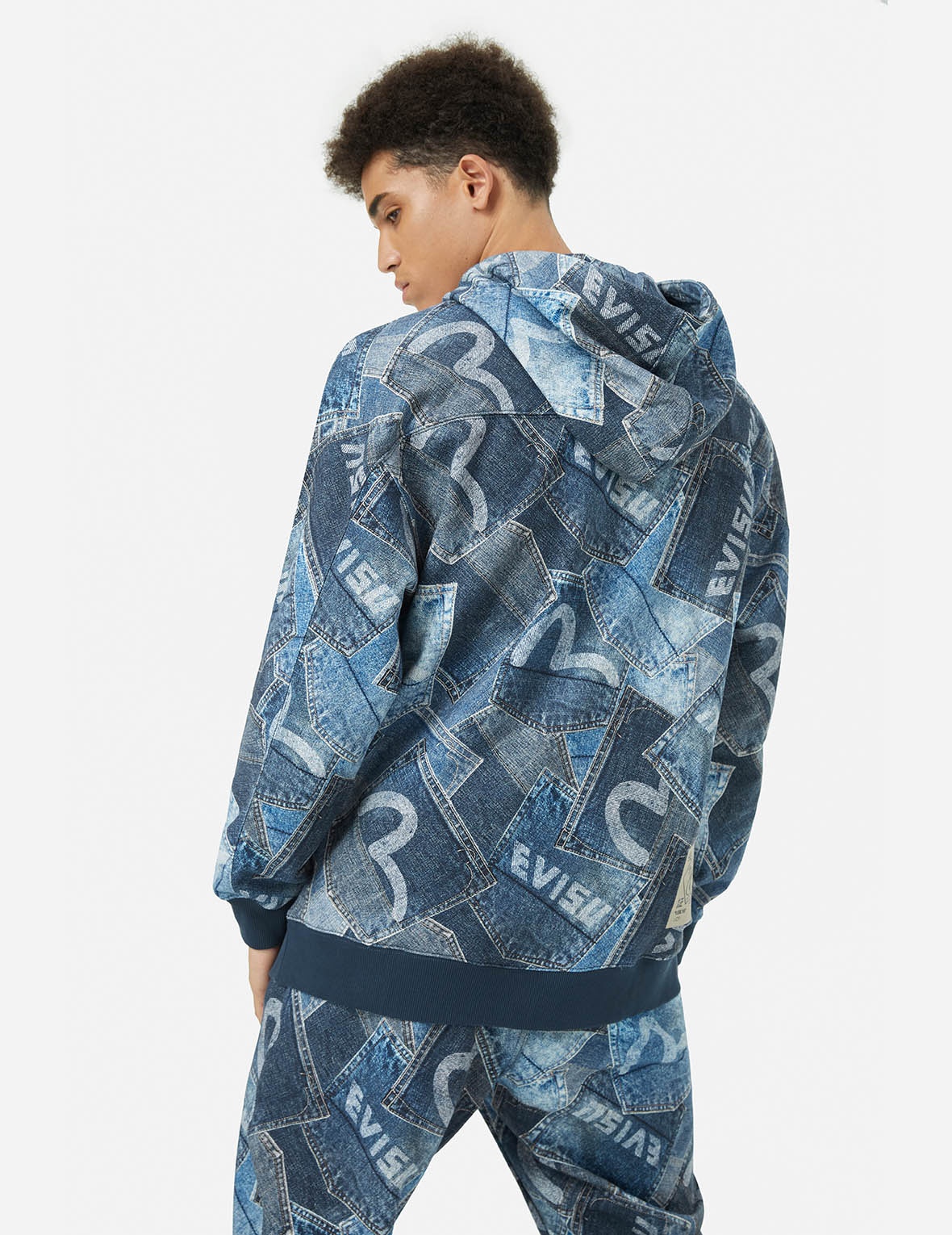 Allover Seagull Pocket  Print Loose Fit Hoodie - 6