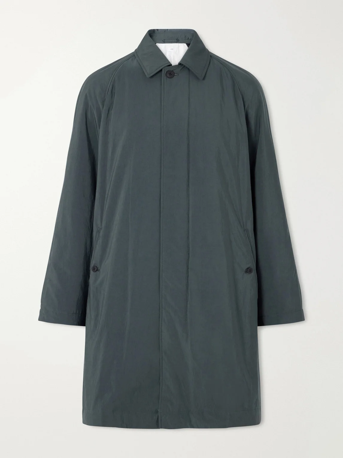 Balmacaan Padded Satin Coat - 1