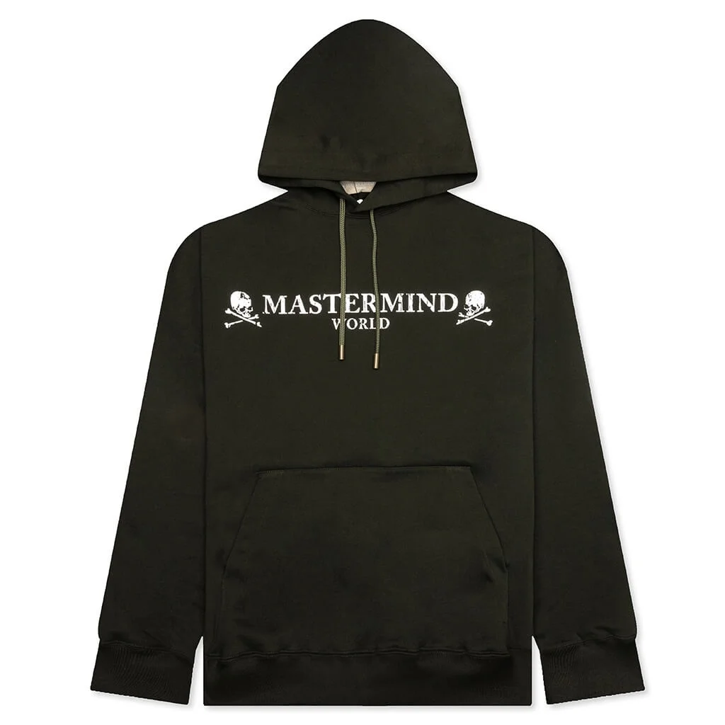 LOGO KNIT HOODIE - OLIVE - 1