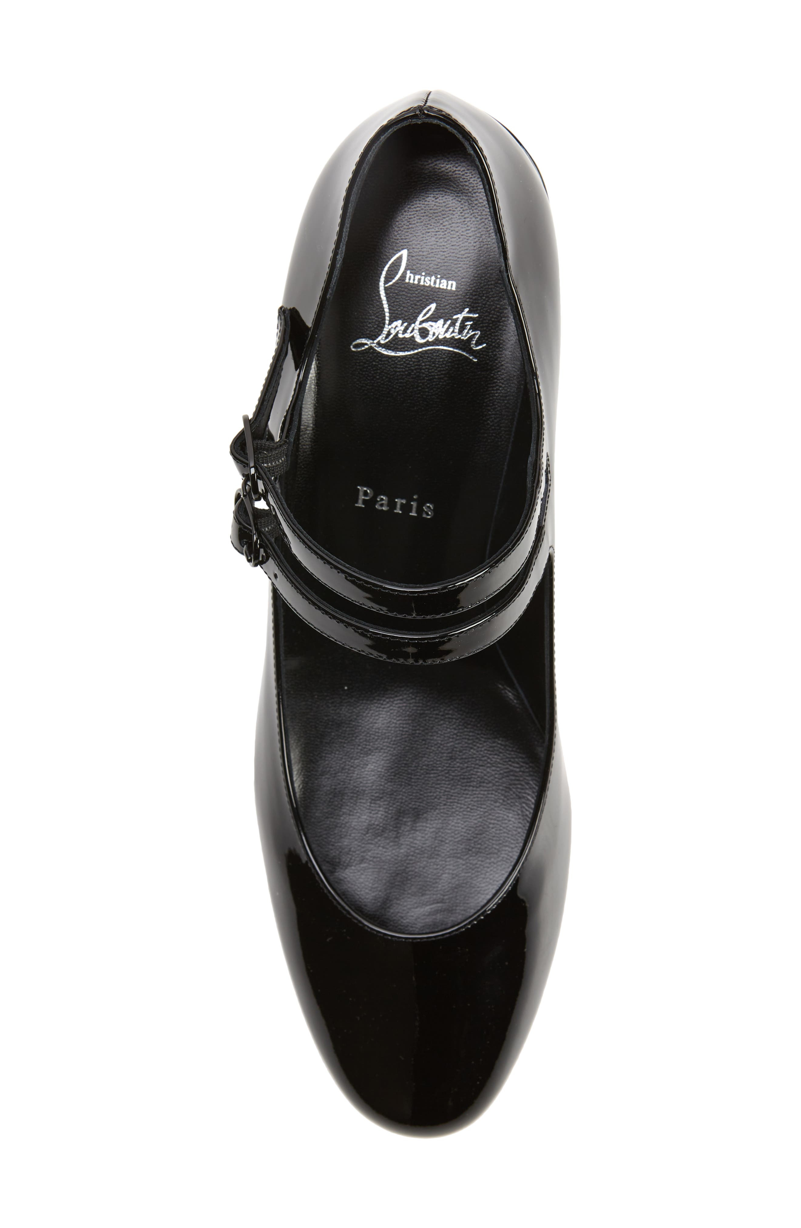 Christian Louboutin Miss Jane Pump in B439 Black/lin Black at Nordstrom - 5