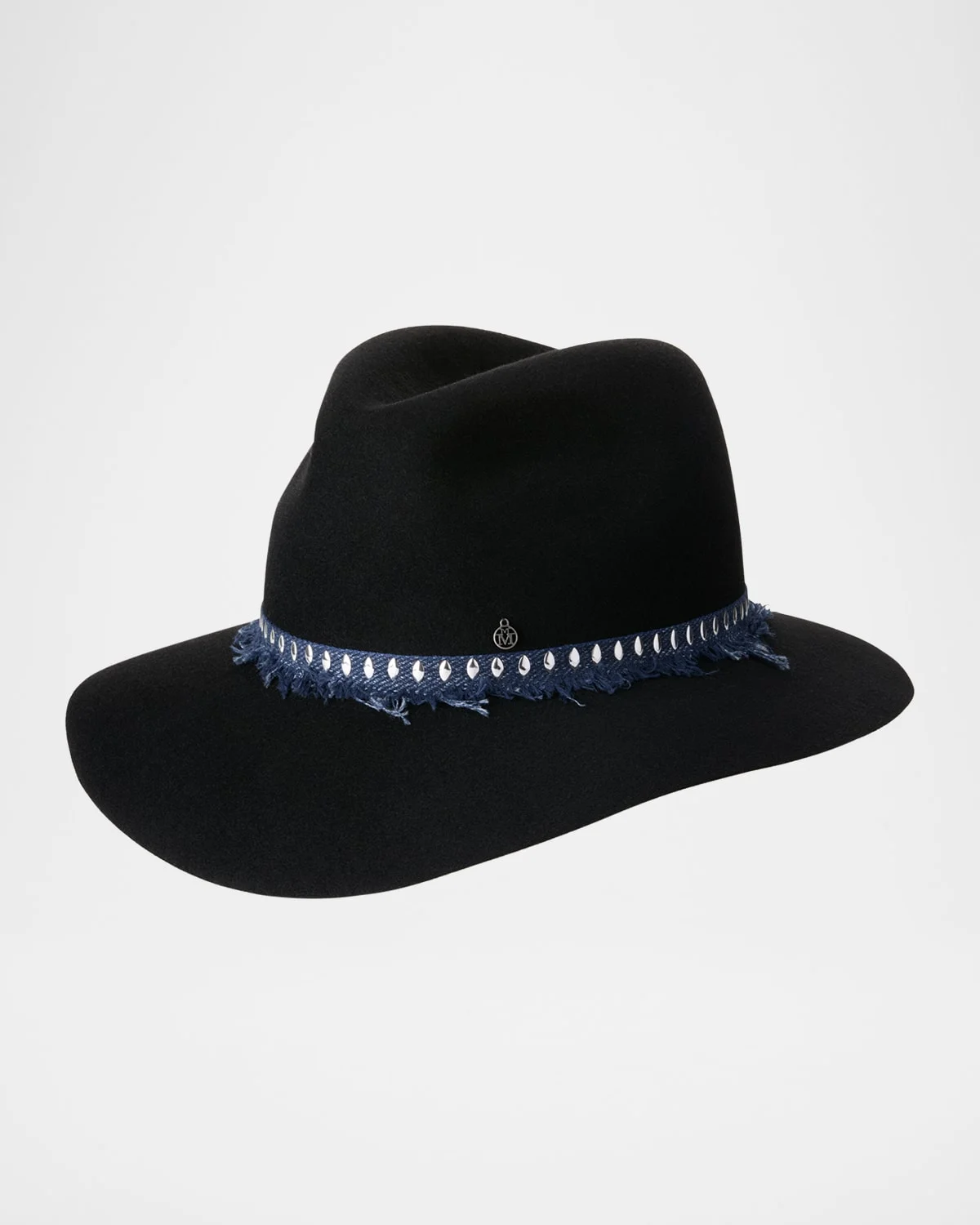 Henrietta Fringed Ribbon Wool Felt Fedora - 1