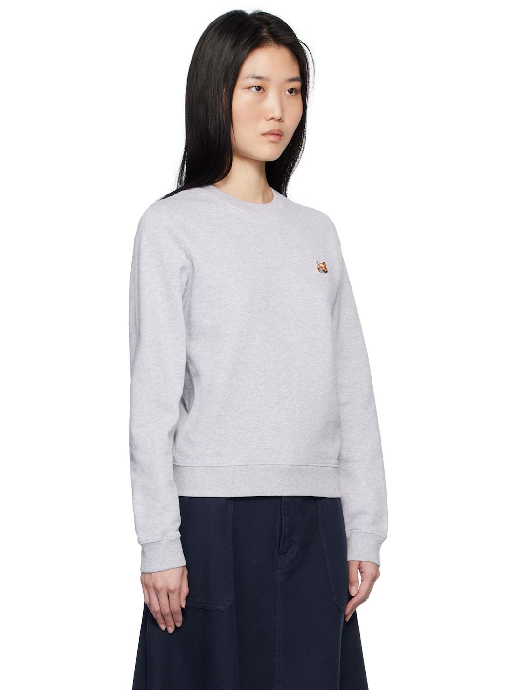 Gray Fox Head Sweatshirt - 2