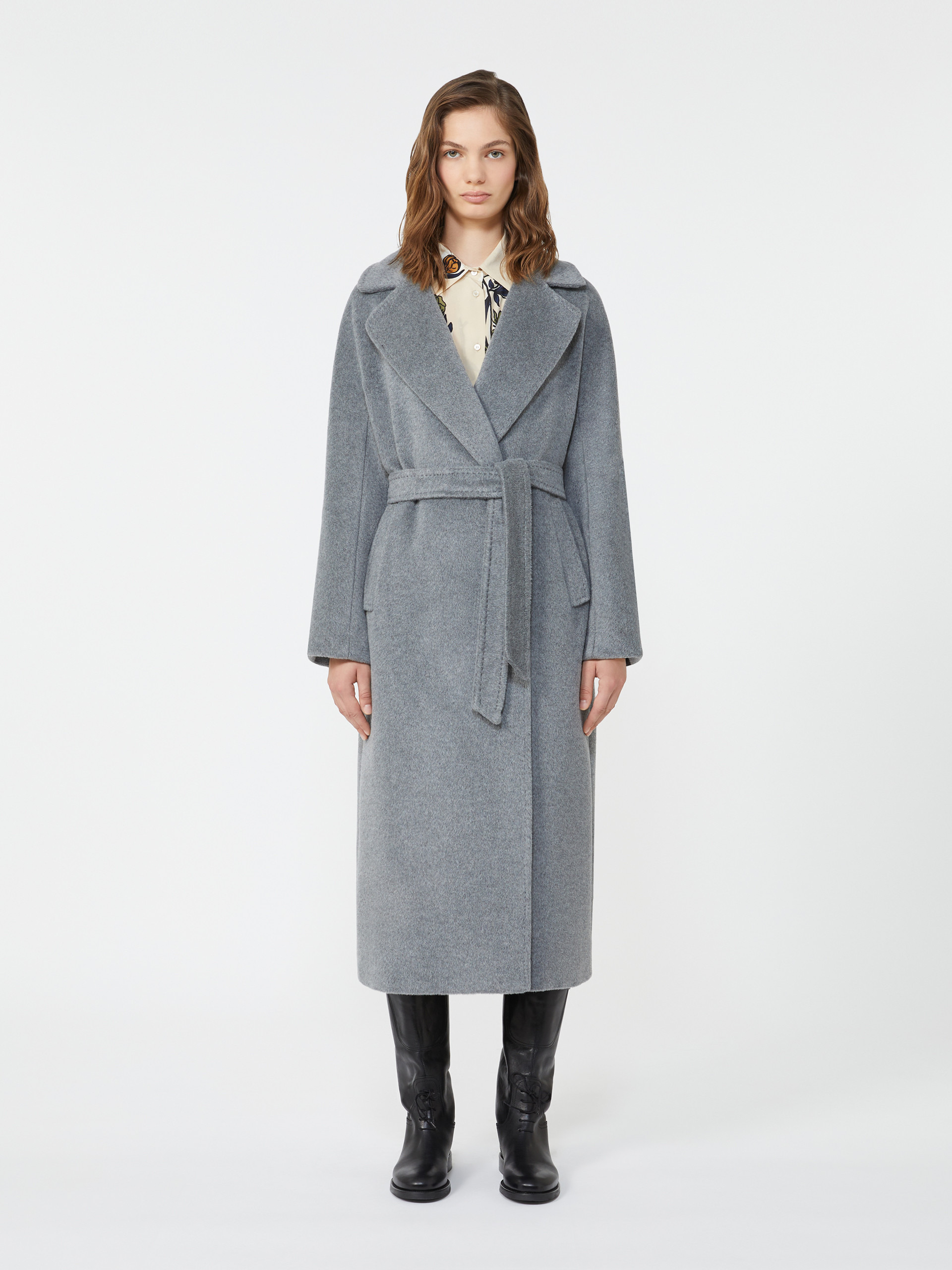 TEMPERA Long wool and alpaca coat - 3