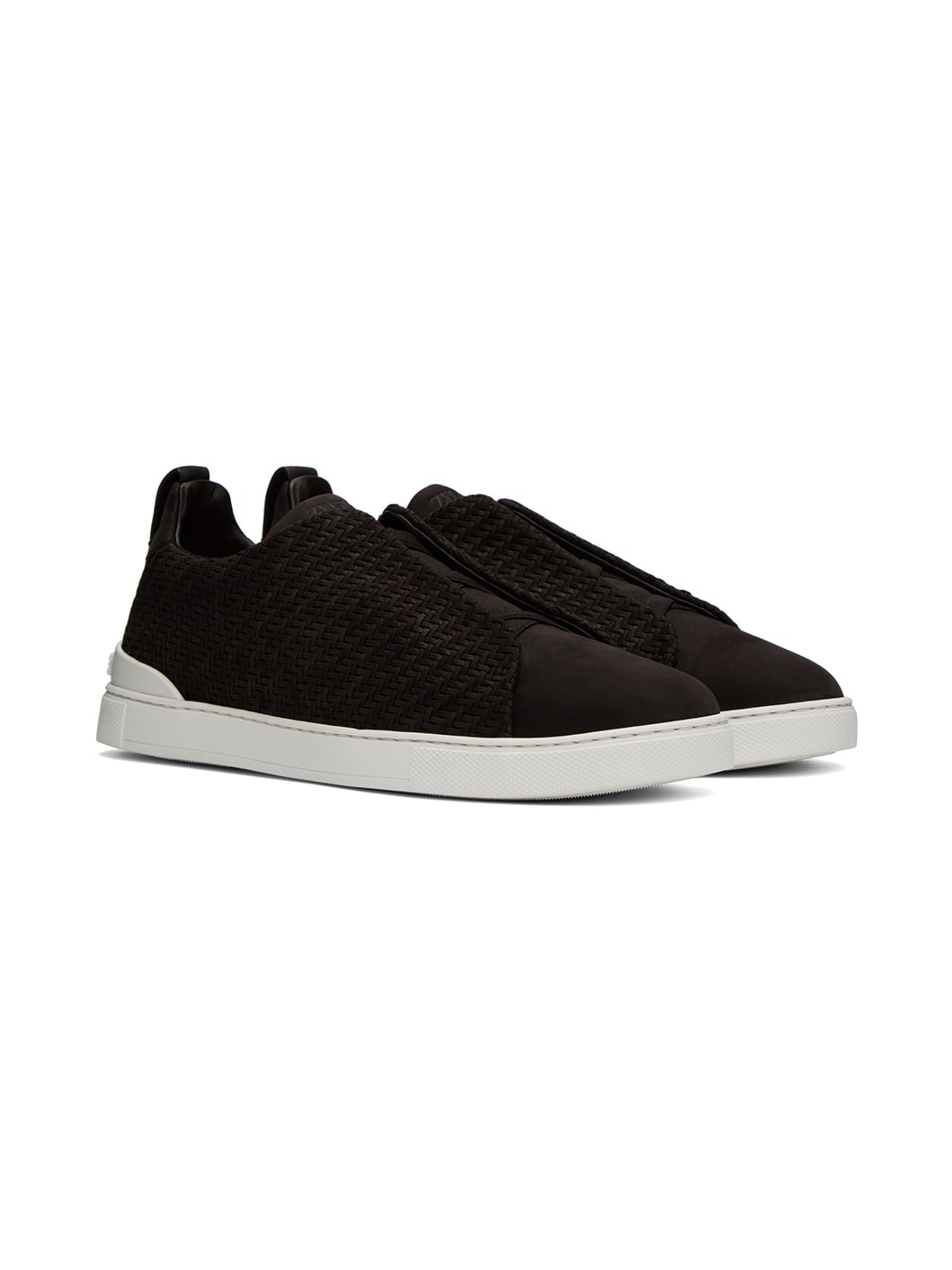 Brown Triple Stitch Sneakers - 4