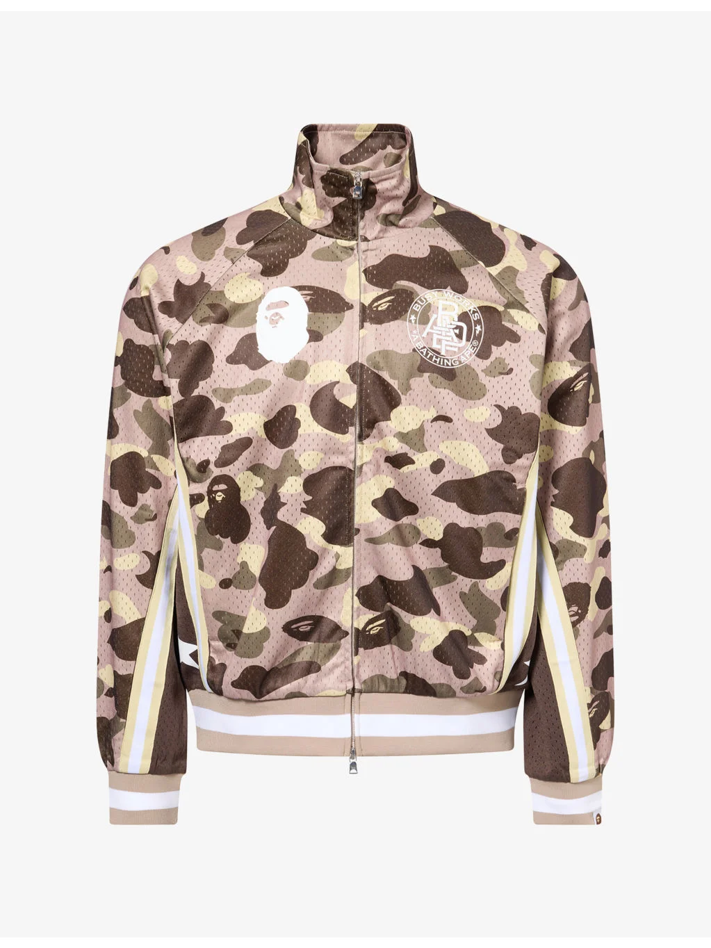 Camo-Print Mesh Woven Jacket - 1