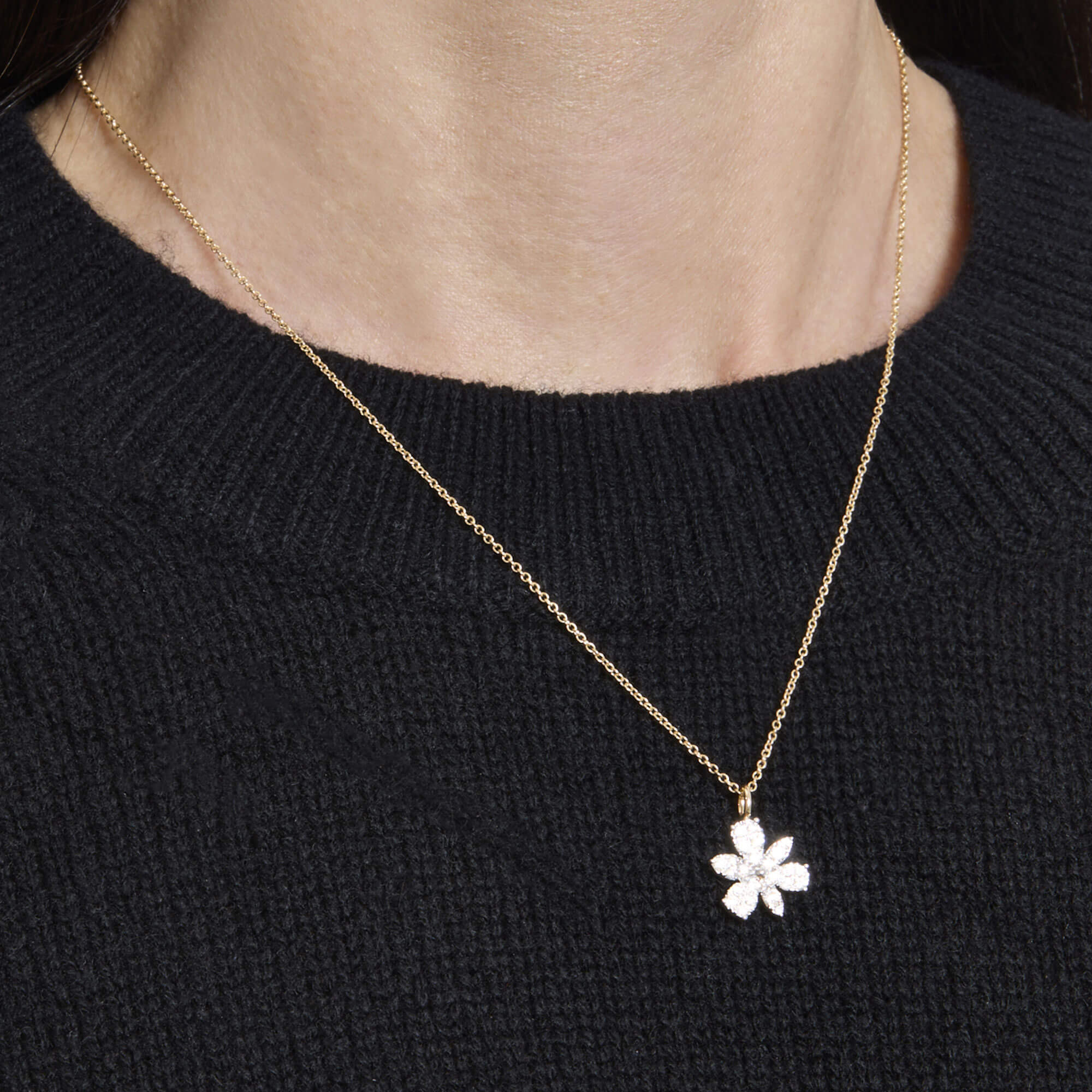 Diamond Magnolia Necklace - 2