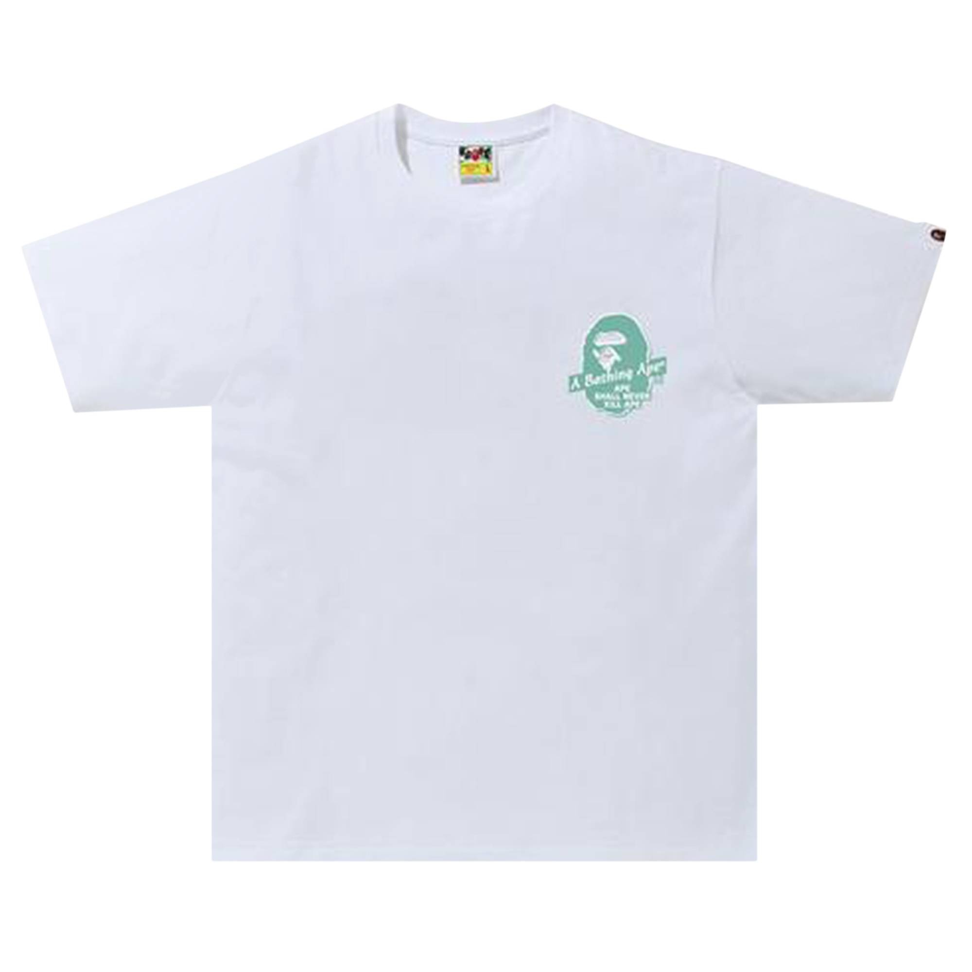 BAPE Circle Tee 'White/Green' - 1