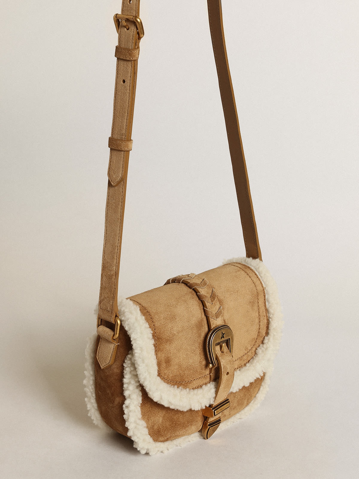 Small Rodeo Bag in suede with shearling details - 2