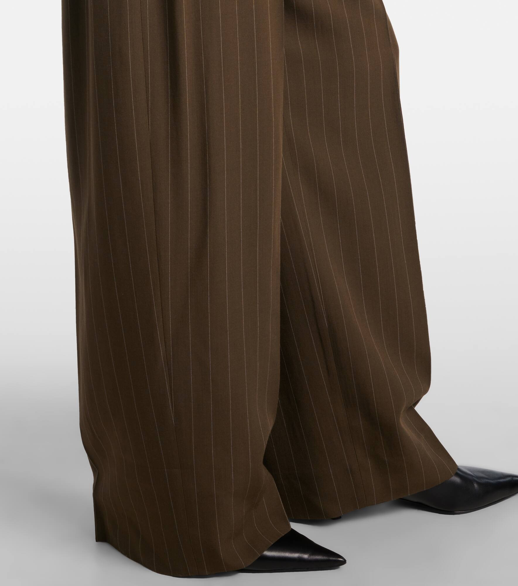 Pinstripe straight pants - 5