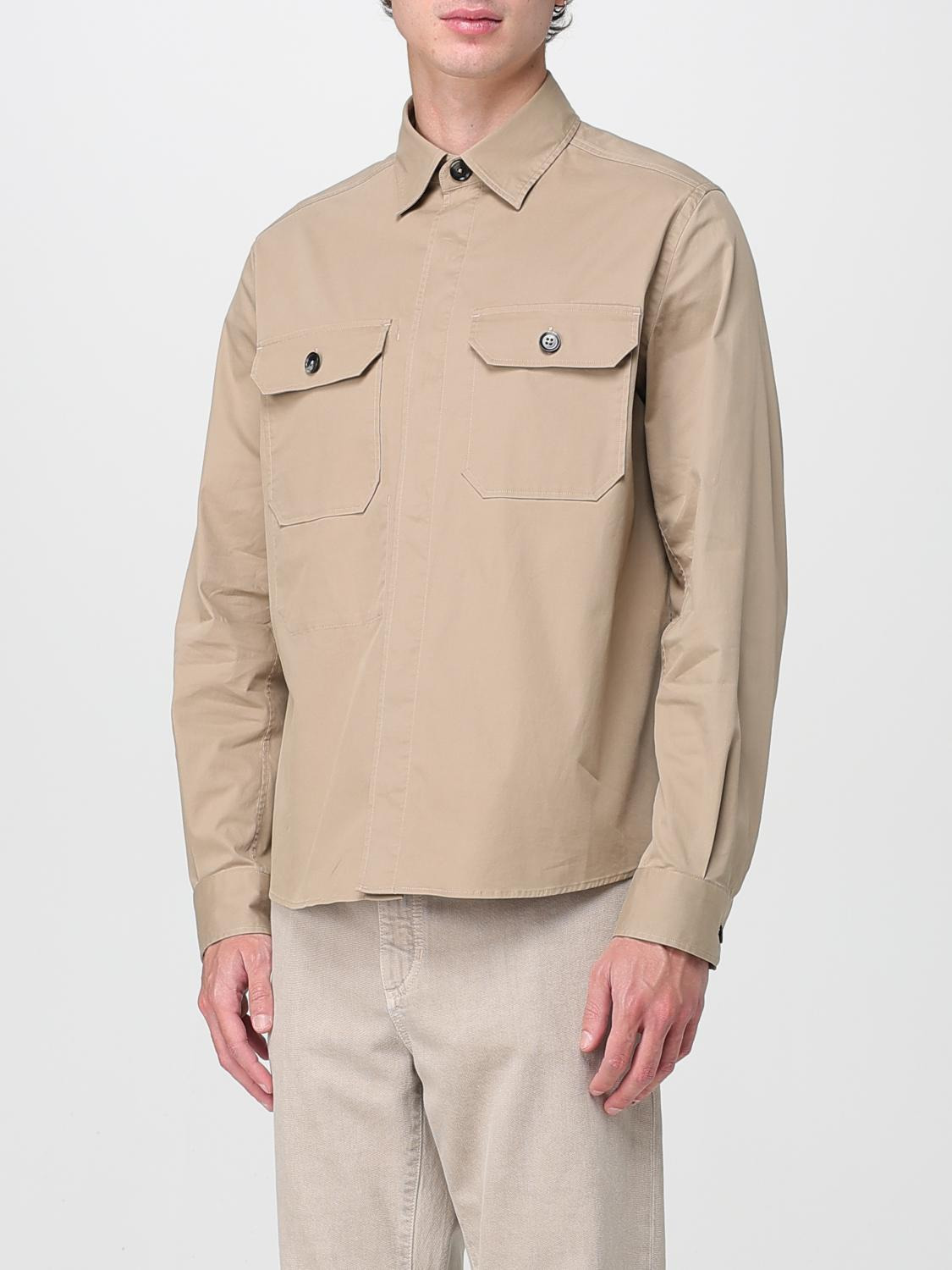 Zegna Shirt Men Beige - 4